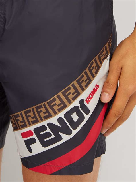 fendi fila swim shorts|FILA x Fendi sneakers.